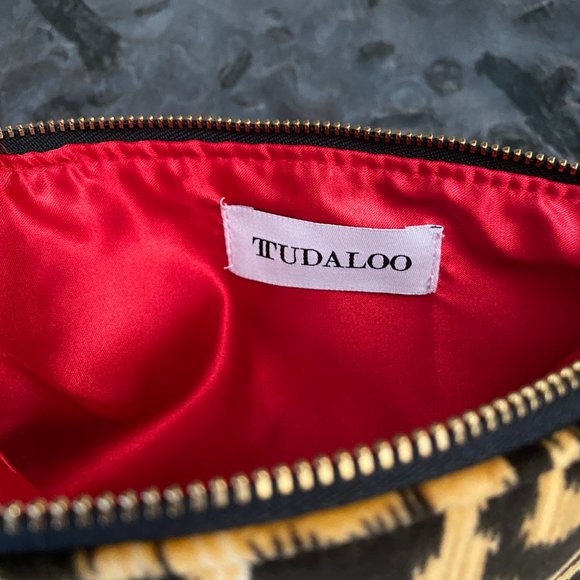 Leopard Clutch with Red Heart Adornment by Tudaloo - Picture 4 of 5